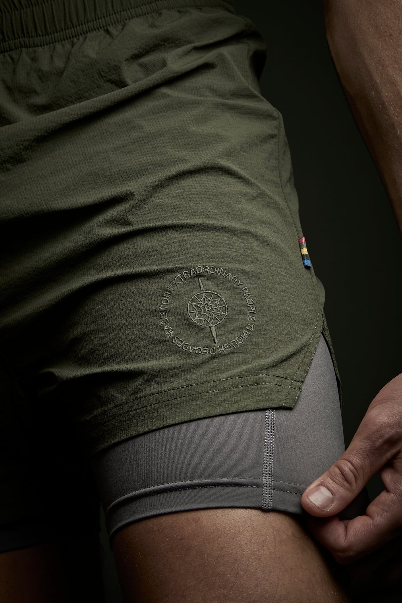 DIVISION 2 in 1 shorts - 5" RANGER GREEN