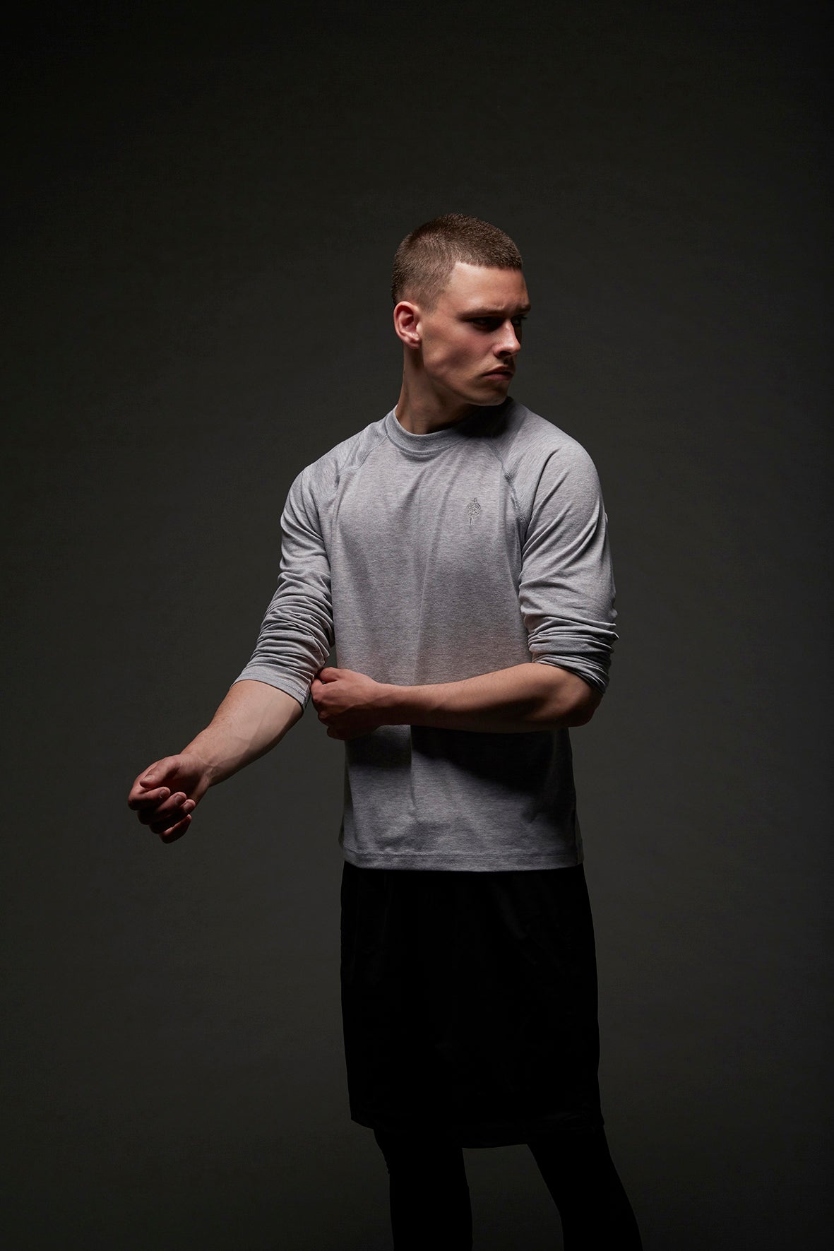 DIVEMASTER LS TEE MELANGE GRAY