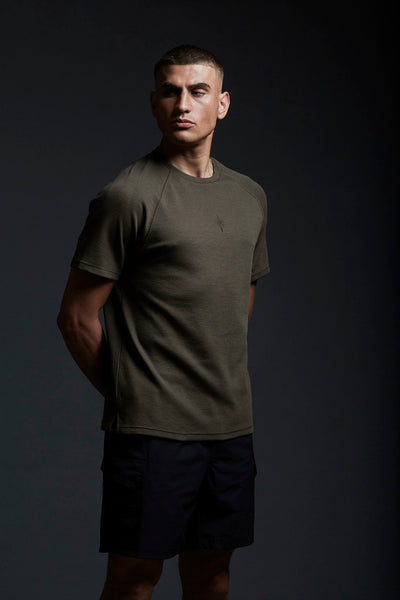 DTC WAFFLE BATTLE TEE - DARK GREEN