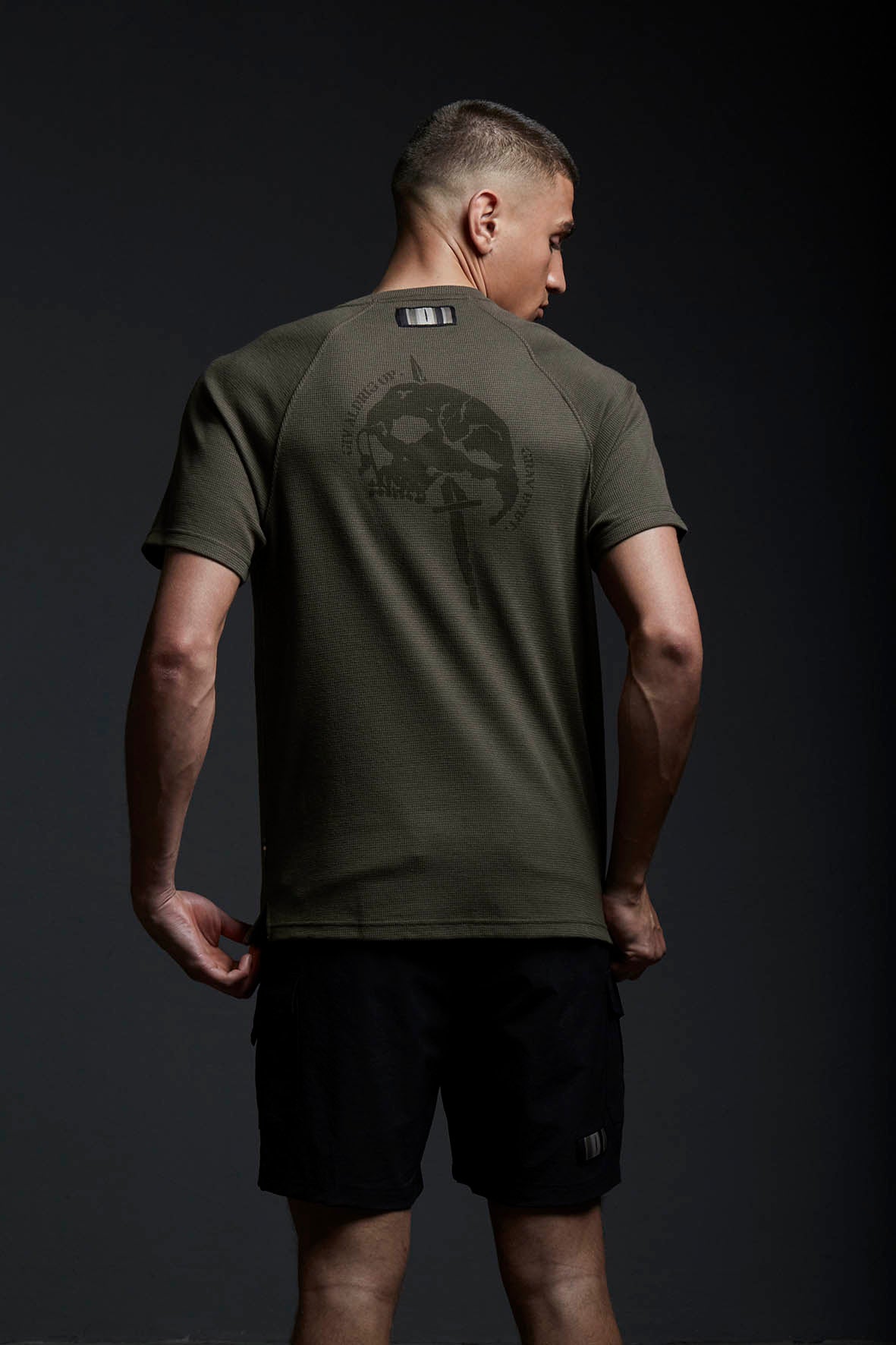 DTC WAFFLE BATTLE TEE - DARK GREEN