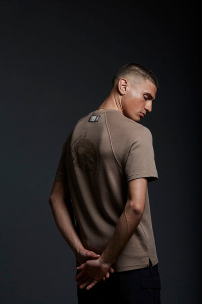 DTC WAFFLE BATTLE TEE - DARK SAND