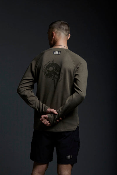 DTC LANGÆRMET BATTLE TEE - DARK GREEN