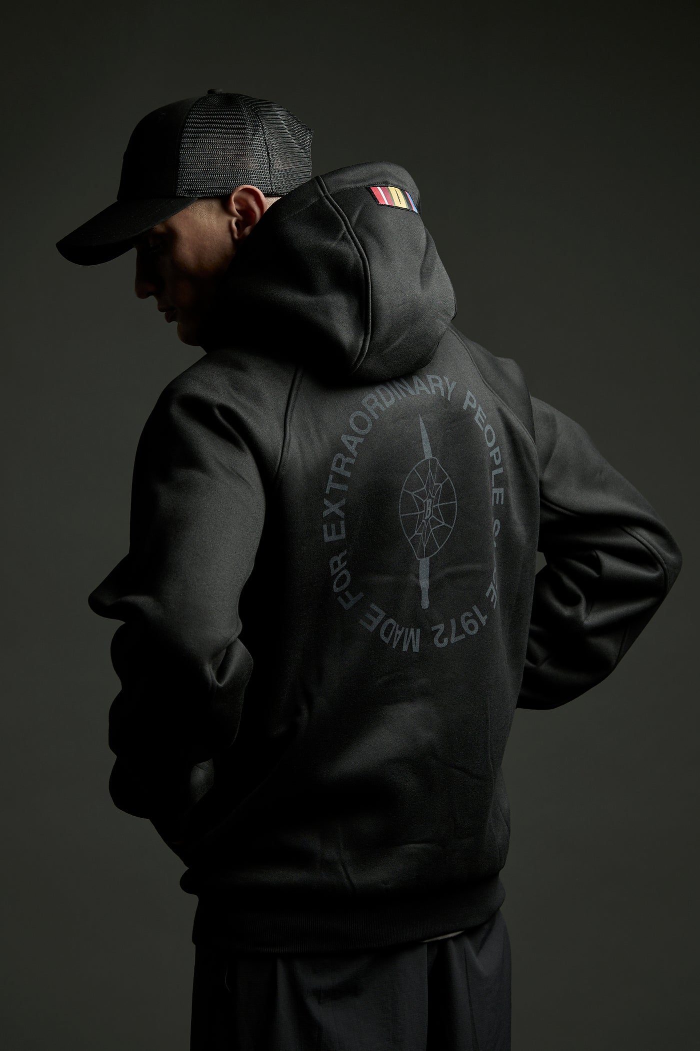 ALPHA STRIKER HOODIE - BLACK