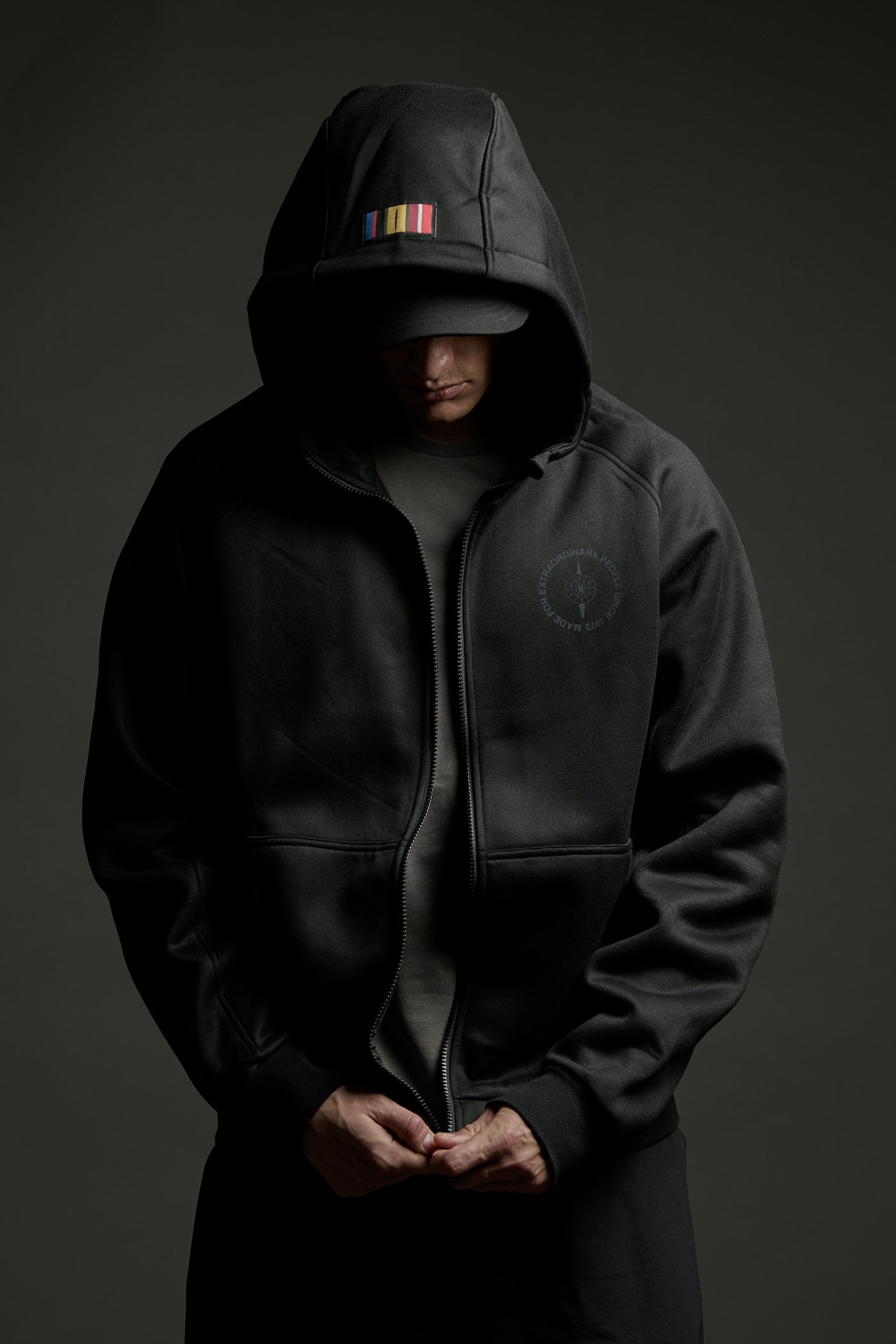 ALPHA STRIKER HOODIE - BLACK