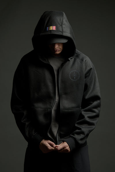 ALPHA STRIKER HOODIE - BLACK