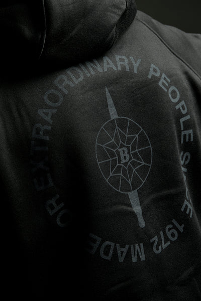 ALPHA STRIKER HOODIE - BLACK