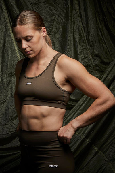 WOMEN'S SPORTS BRA MUD