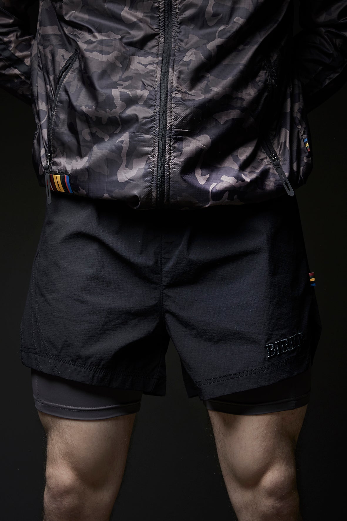 DIVISION SHORTS WITH INNER SHORTS 5" BLACK