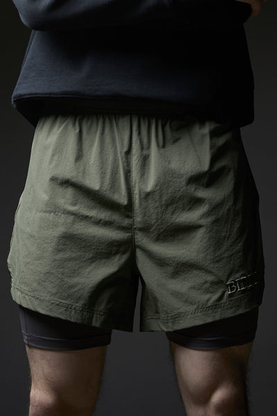 DIVISION 2 in 1 shorts, 5" RANGER GREEN
