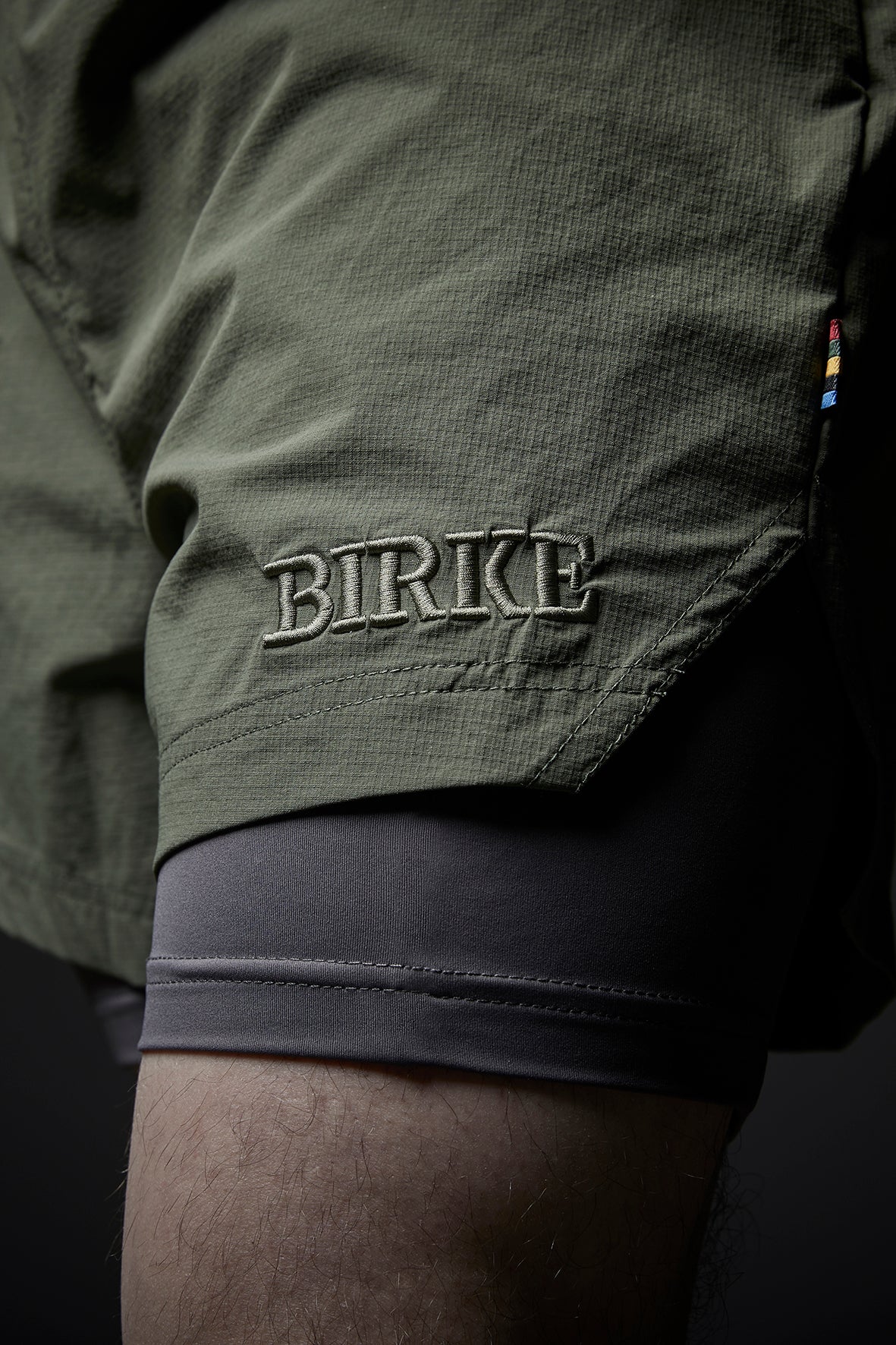 DIVISION SHORTS WITH INNER SHORTS 5" RANGER GREEN