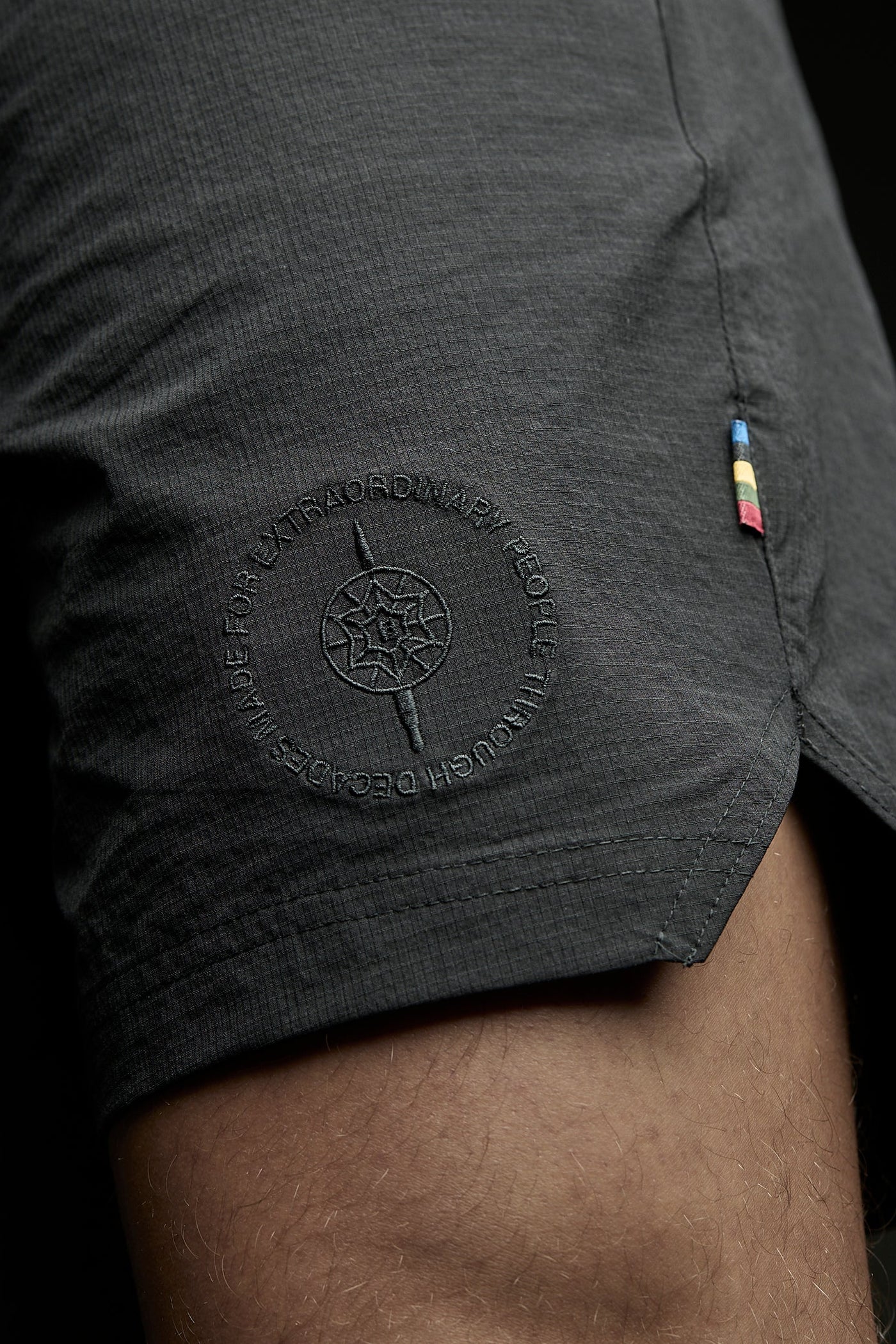 DIVISION SHORTS WITH INNER SHORTS 5" BLACK