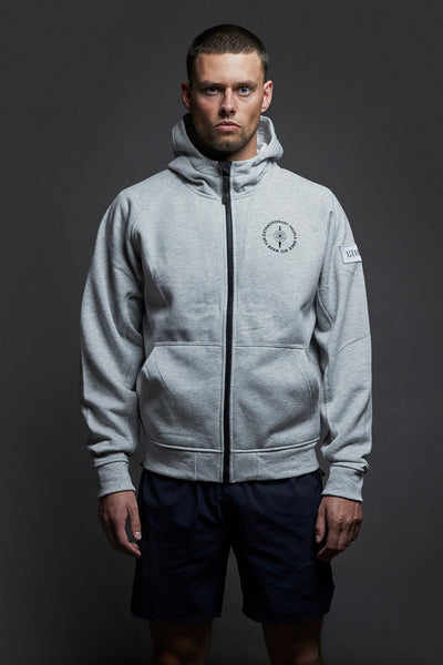 ALPHA STRIKER HOODIE - LYS MELANGE GREY