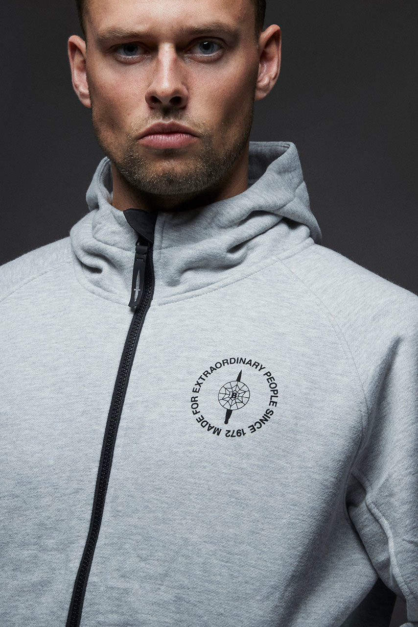 ALPHA STRIKER HOODIE - LYS MELANGE GREY