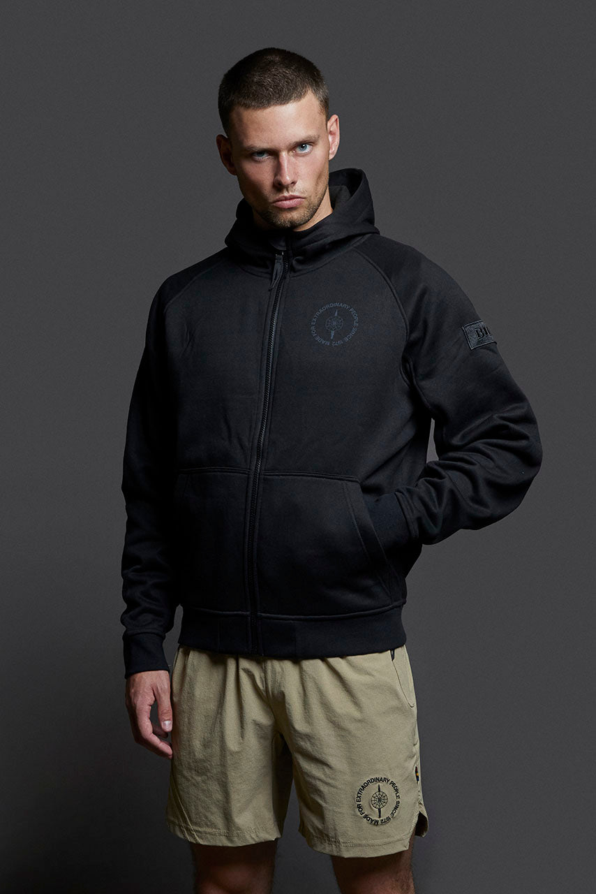 ALPHA STRIKER HOODIE - BLACK