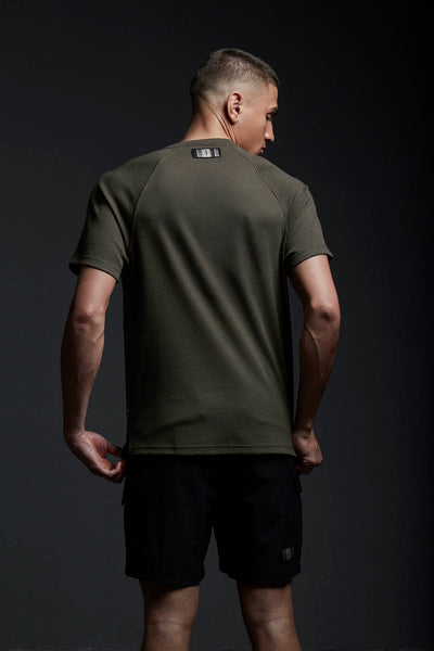 DTC WAFFLE BATTLE TEE - DARK GREEN