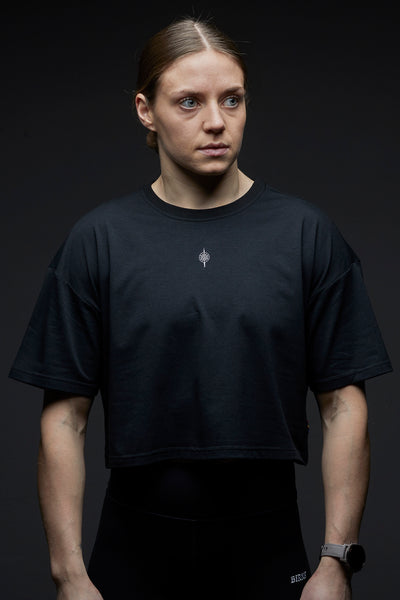CROP TEE W - BLACK