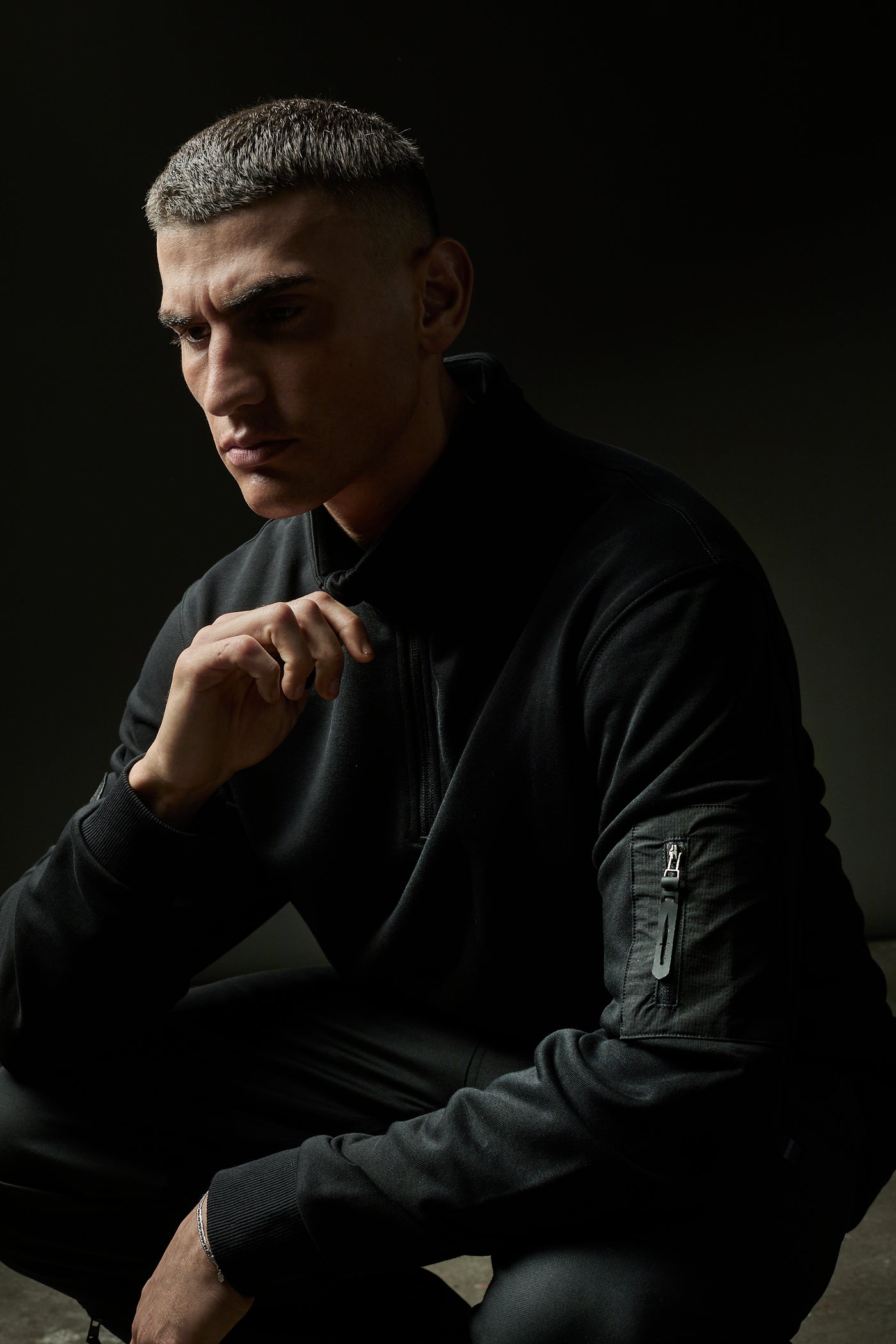 SHADOW half zip sweatshirt